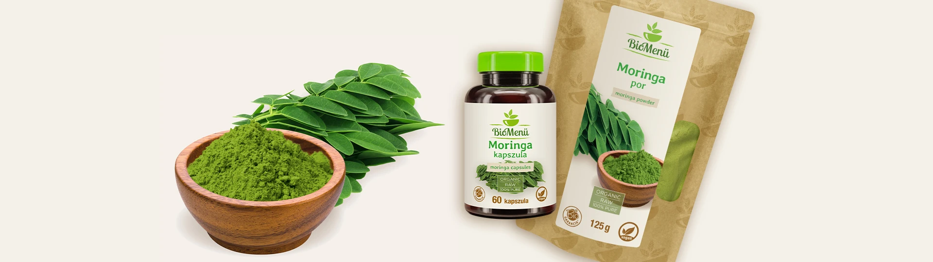 Moringa je superhrana koja pruža vitaminski kompleks od preko 90 važnih vitamina, minerala i drugih hranjivih tvari