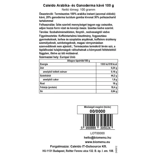 Caleido kava Arabica i Ganoderma, 100 g označiti