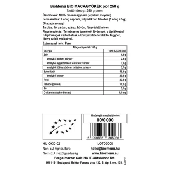 BioMenü organski prah korijena maka 250 g slika proizvoda