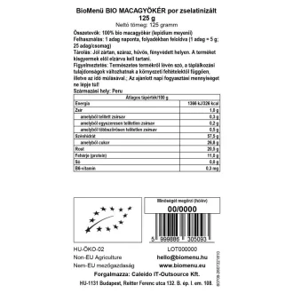 BioMenü organski gelatinizirani prah korijena maka 125 g slika proizvoda
