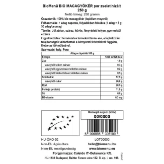 BioMenü organski gelatinizirani prah korijena maka 250 g slika proizvoda