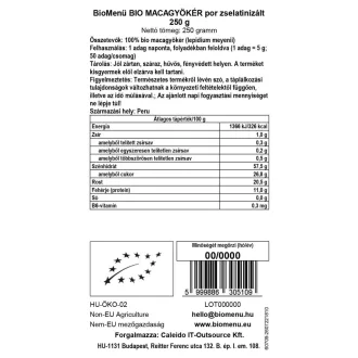BioMenü organski gelatinizirani prah korijena maka 250 g slika proizvoda