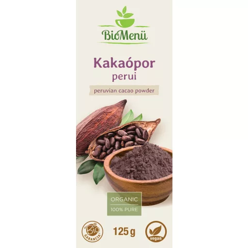 BioMenü organski peruanski kakao prah 125 g označiti