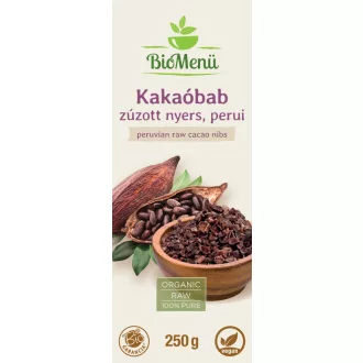 BioMenü organski zdrobljeni sirovi peruanski zrnci kakaa 250 g slika proizvoda