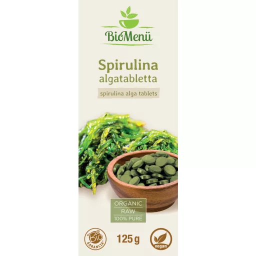 BioMenü organske tablete spiruline 125 g označiti