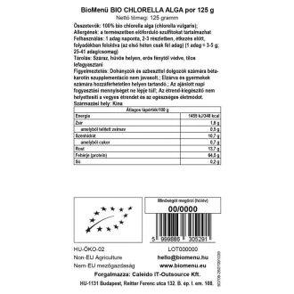 BioMenü organski prah alge chlorella 125 g slika proizvoda