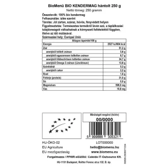 BioMenü organske sjemenke konoplje oljuštene 250 g slika proizvoda