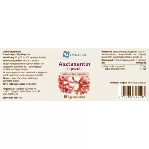 Caleido gel kapsule astaksantina 60 kom označiti