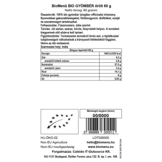 BioMenü organski mljeveni đumbir 60 g slika proizvoda