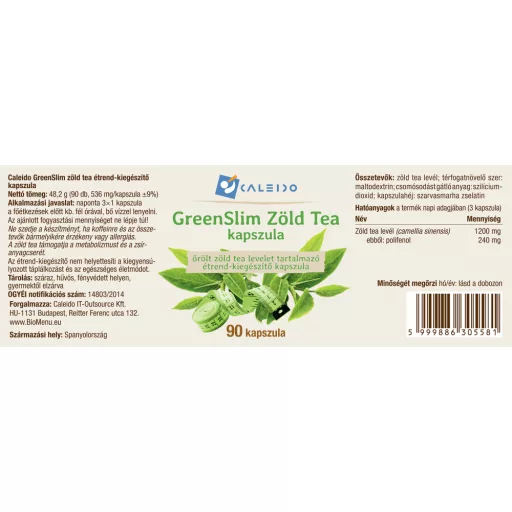 Caleido Greenslim kapsule zelenog čaja 90 kapsula označiti