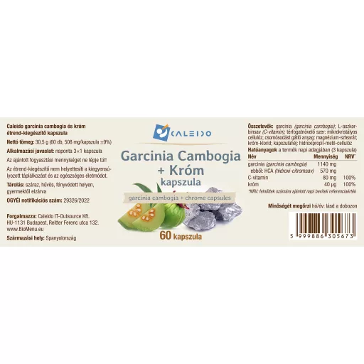 Caleido kapsule Garcinia cambogia + krom, 60 kapsula označiti