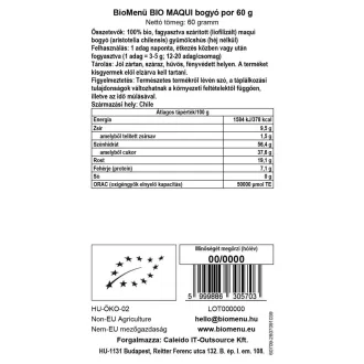 BioMenü organski prah od maqui bobica 60 g slika proizvoda