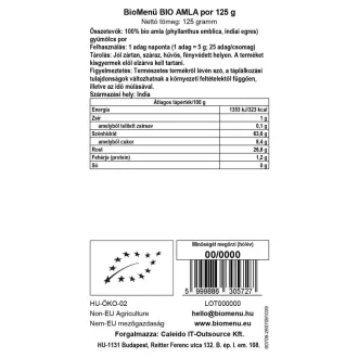 BioMenü organski prah amle 125 g slika proizvoda