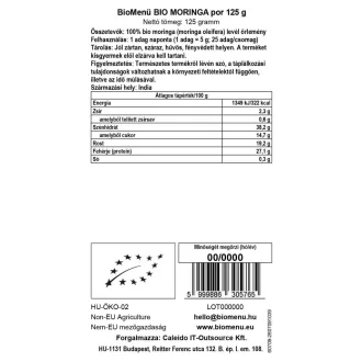 BioMenü organski prah od moringe 125 g slika proizvoda