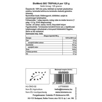 BioMenü organski prah triphale 125 g slika proizvoda