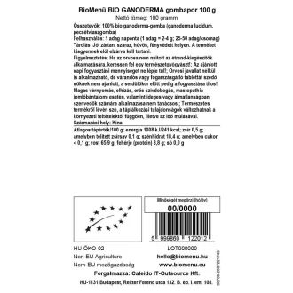 BioMenü organski prah od gljive ganoderma 100 g slika proizvoda