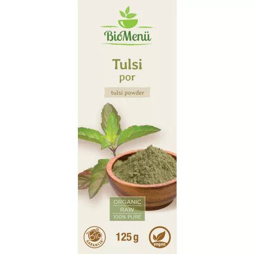 BioMenü organski prah tulsi 125 g označiti
