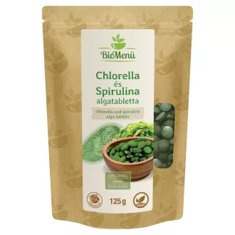 BioMenü organske tablete alge chlorelle i spiruline 125 g slika proizvoda