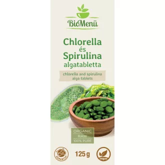 BioMenü organske tablete alge chlorelle i spiruline 125 g slika proizvoda