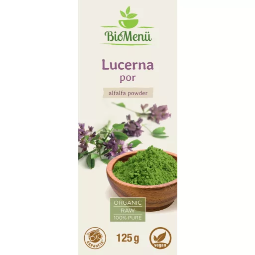 BioMenü organski prah lucerke 125 g označiti