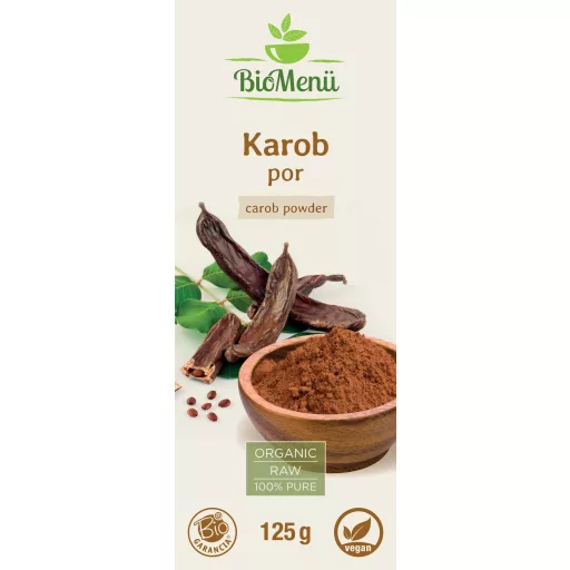 BioMenü organski prah rogača 125 g označiti