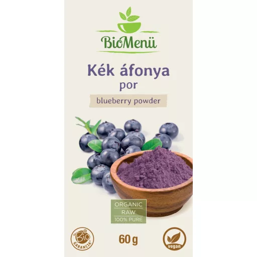 BioMenü organski prah borovnice 60 g označiti