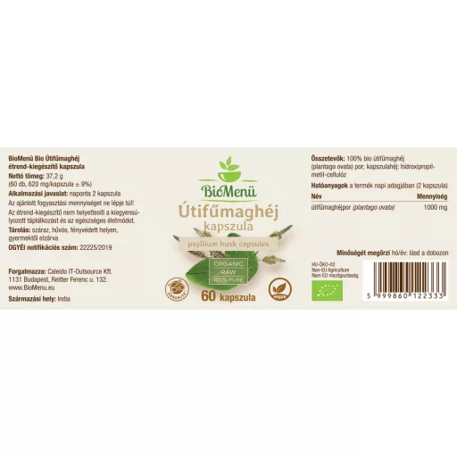 BioMenü organske kapsule psyllium ljuske 60 kom označiti