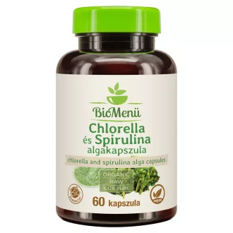 BioMenü organske kapsule alge chlorelle i spiruline 60 kom. slika proizvoda