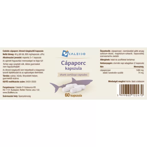 Caleido kapsule hrskavice ajkule 60 kapsula označiti