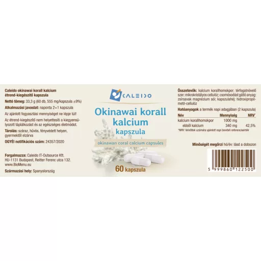 Caleido kapsule s okinawskim koraljnim kalcijem, 60 kapsula označiti