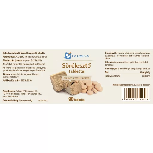 Caleido tablete s pivarskim kvascem, 90 tableta označiti
