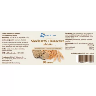 Caleido tablete s pivarskim kvascem i pšeničnim klicama, 90 tableta slika proizvoda
