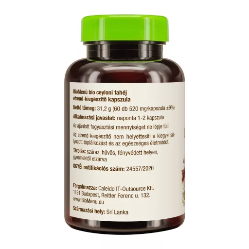 BioMenü organske kapsule cejlonskog cimeta 60 kom.