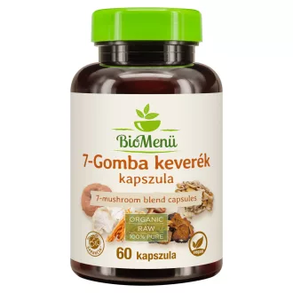 BioMenü organske kapsule mješavine 7 vrsta gljiva 60 kom slika proizvoda