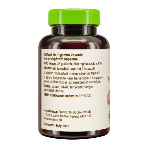 BioMenü organske kapsule mješavine 7 vrsta gljiva 60 kom