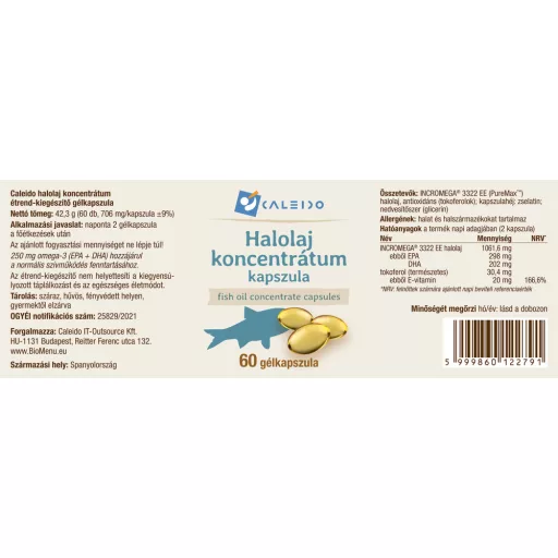 Caleido kapsule gela koncentrata ribljeg ulja 60 kapsula označiti