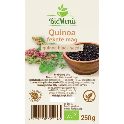 BioMenü organski sjemenke crne quinoe 250 g označiti