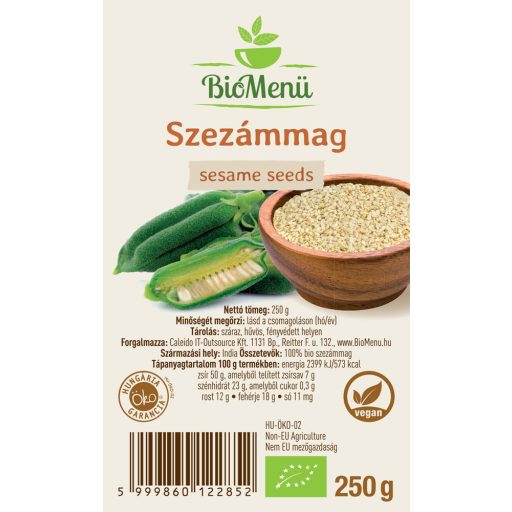 BioMenü organski sezam 250 g označiti