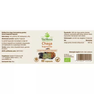 BioMenü organske kapsule gljive chaga 60 kom. slika proizvoda
