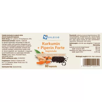 Caleido kapsule kurkumina + piperina forte, 60 kapsula slika proizvoda