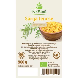 BioMenü Bio ŽUTA LEĆA 500 g slika proizvoda