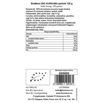 BioMenü organska kurkuma, sjeckana 125 g slika proizvoda