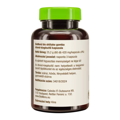 BioMenü organske kapsule shiitake gljiva 60 kom