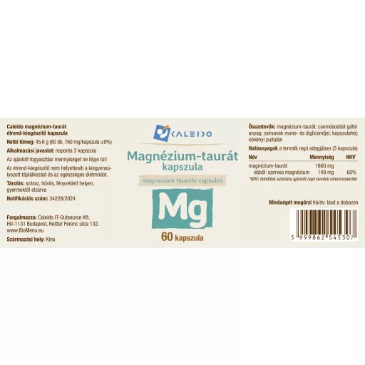 Caleido kapsule magnezijevog taurata, 60 kapsula označiti