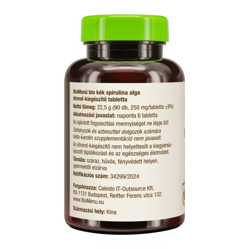 BioMenü organske tablete plave alge spirulina 90 kom