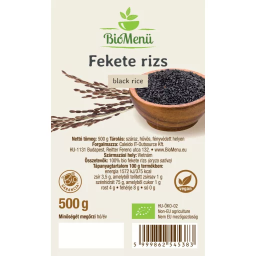 BioMenü organski crni rižin 500 g označiti