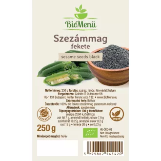 BioMenü organski crni sezam 250 g slika proizvoda