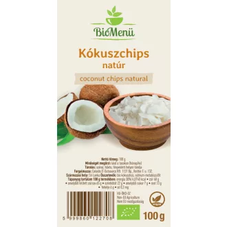 BioMenü organski kokosovi čips, prirodni 100 g slika proizvoda
