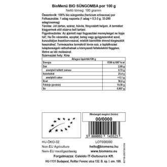BioMenü organski prah sunčanicara 100 g slika proizvoda