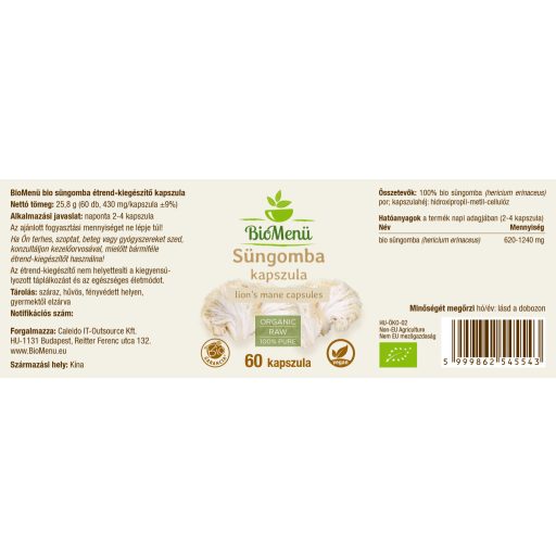 BioMenü organske kapsule sunčanicara 60 kom. označiti